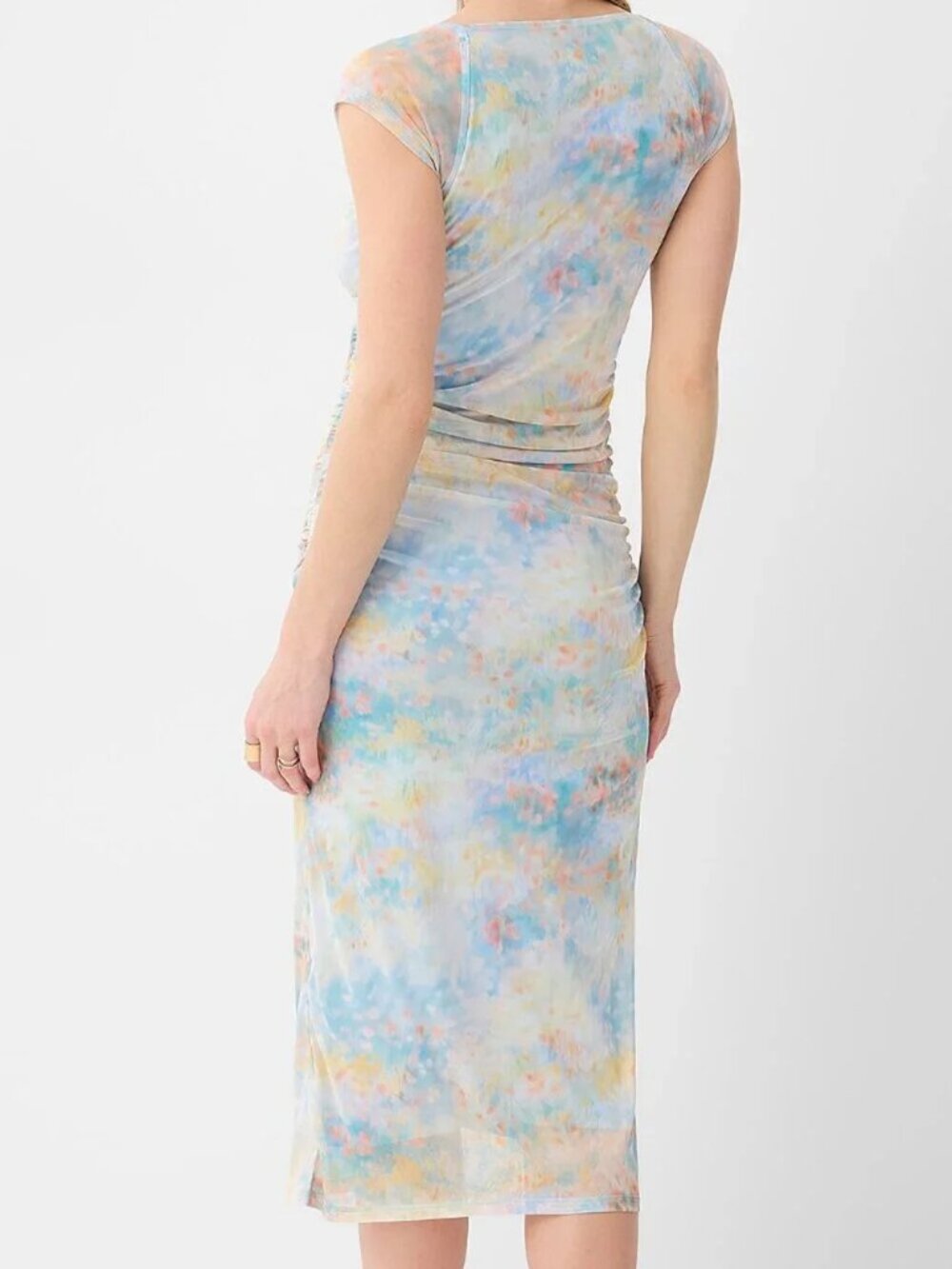NWT Ruched micromesh midi dress - Picture 3 of 3